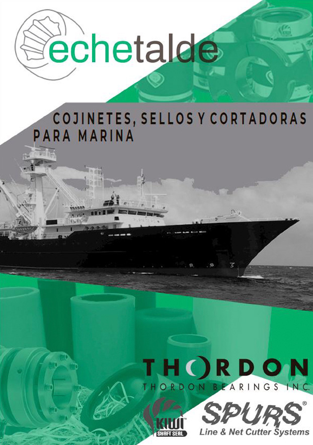 Marine sector products brochure in Spanish